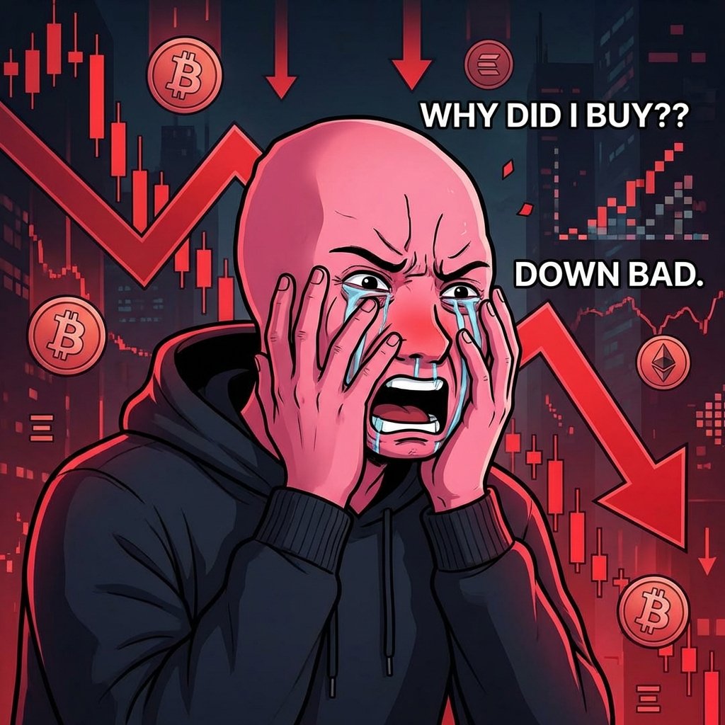 Pánikban lévő kereskedő